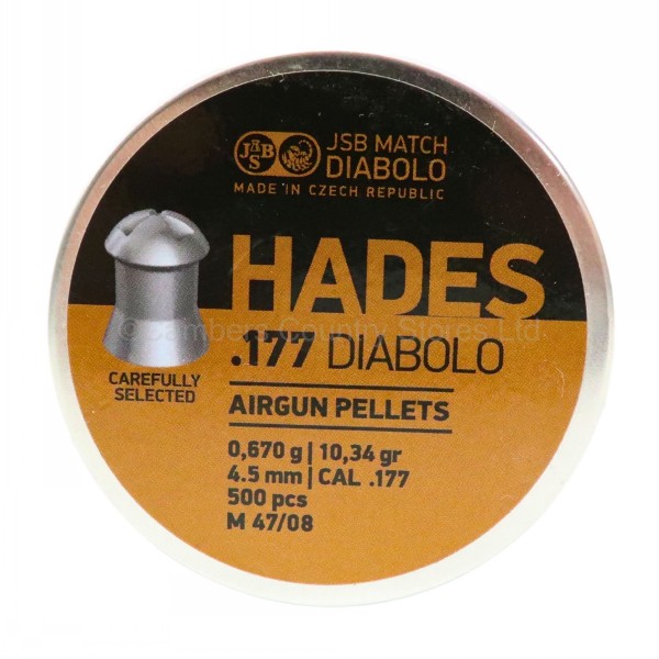 JSB Air Rifle Pellets Hades Diabolo .177 x 500 Pack Cambers Country Store